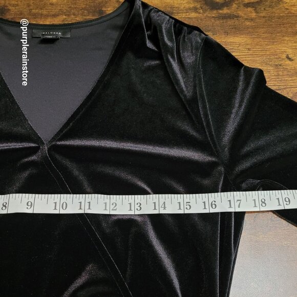 Halogen Velvet Wide Leg Crop Jumpsuit S Belted Stretch Dark Coquette Minimalist - Picture 7 of 12